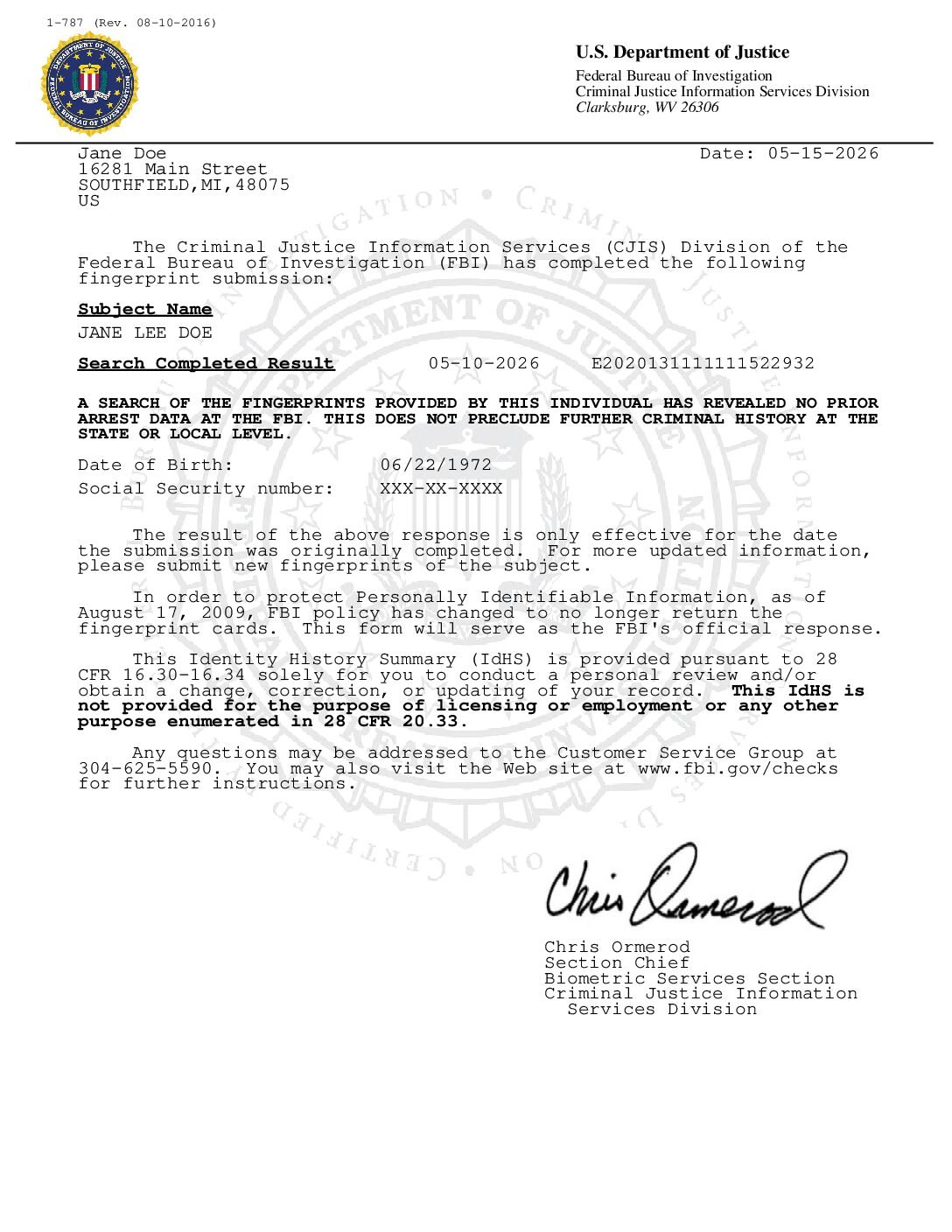 How to Authenticate an FBI Background check for International Use